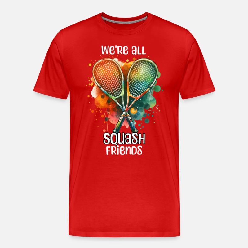 Squash Sprüche - Männer Premium Bio T-Shirt - Rot
