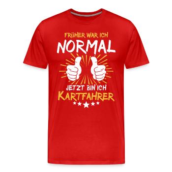 Dicton du pilote de kart - T-shirt bio Premium Homme - rouge - Devant - Damien (186cm)