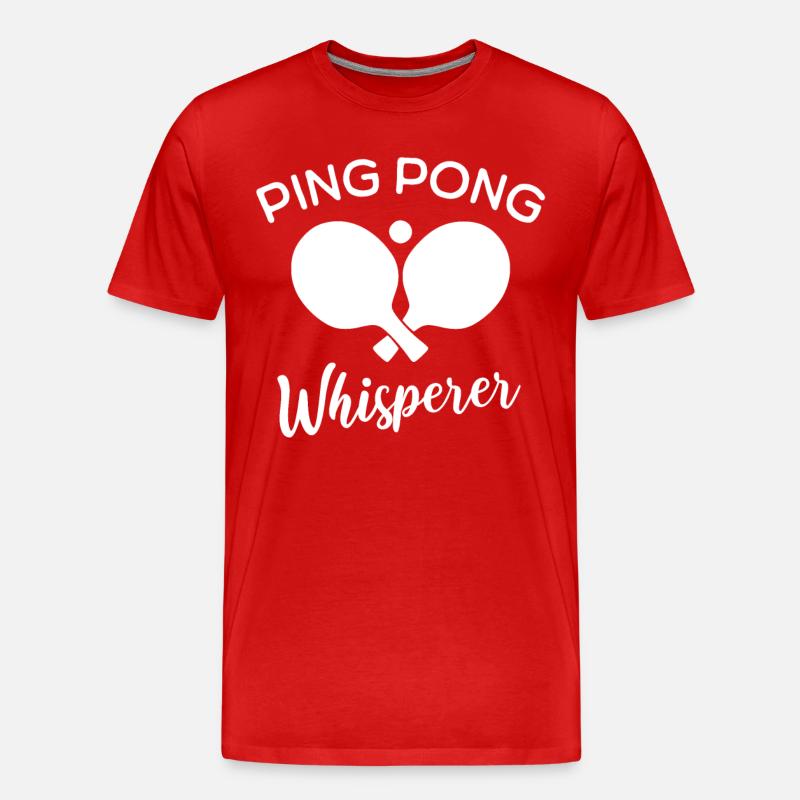 Ping Pong Flüsterer - Männer Premium Bio T-Shirt - Rot