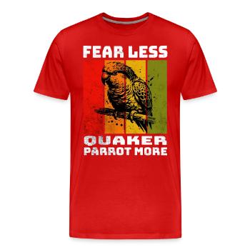 Quaker Parrot Monk Parakeet - Men's Premium Organic T-Shirt - red - Front - Damien (186cm)