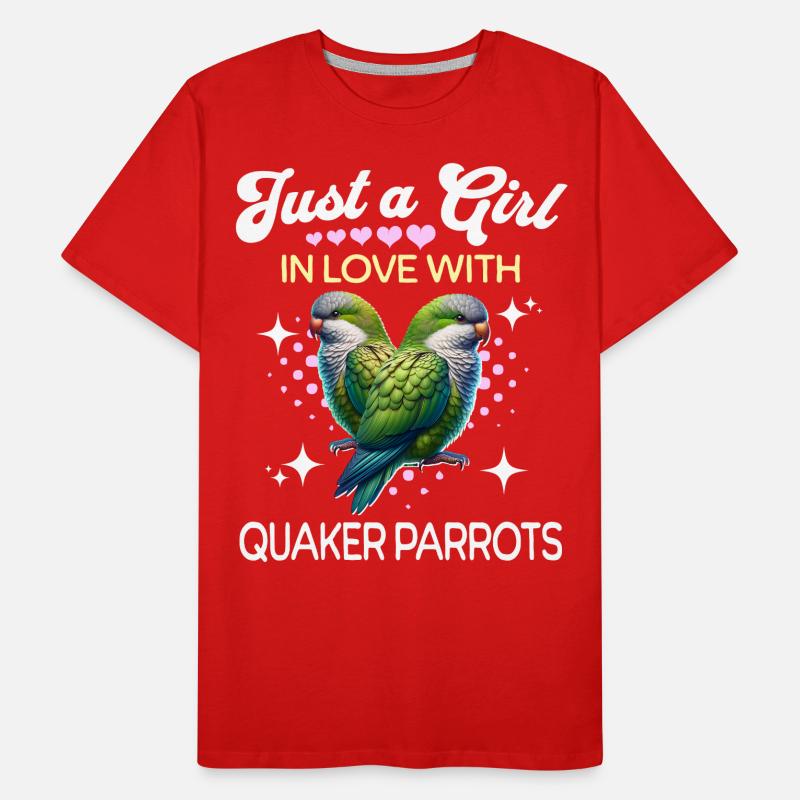 Mönchssittich Mädchen Quaker Parrot Männer Premium Bio T-Shirt