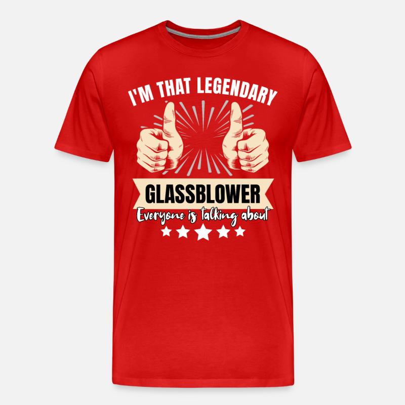 Legendärer Glasbläser - Männer Premium Bio T-Shirt - Rot
