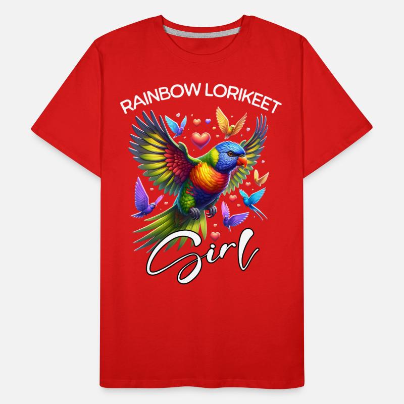 Rainbow Lorikeet Mädchen Regenbogenlori Männer Premium Bio T-Shirt