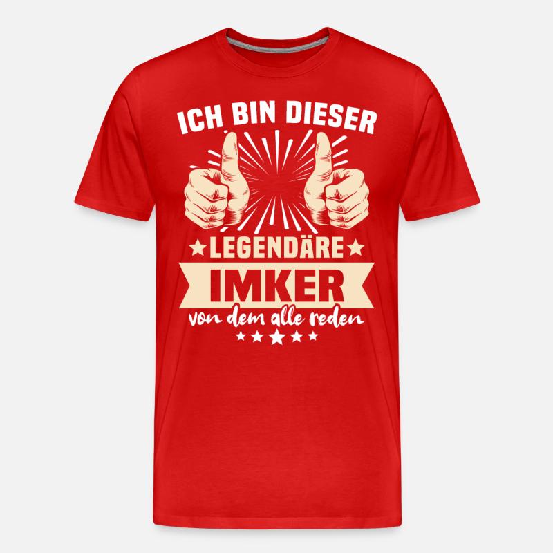 Imker Sprüche - Männer Premium Bio T-Shirt - Rot