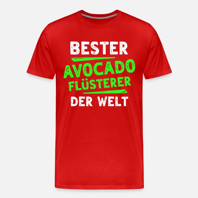 Avocado Geschenk - Männer Premium Bio T-Shirt - Rot