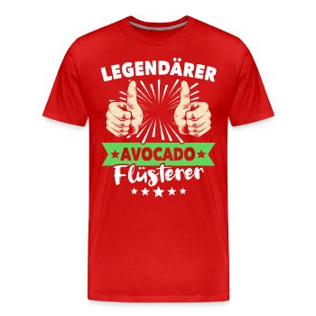 Avocado Sprüche - Männer Premium Bio T-Shirt - Rot - Vorne - Damien (186cm)