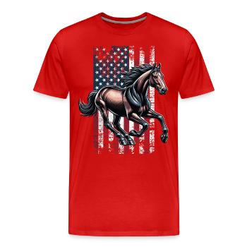Andalou US Andalusier - T-shirt bio Premium Homme - rouge - Devant - Damien (186cm)