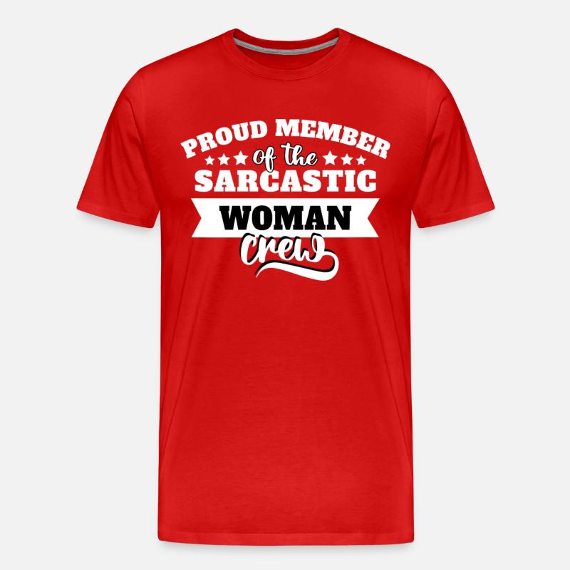 Frau Sarkasmus - Männer Premium Bio T-Shirt - Rot