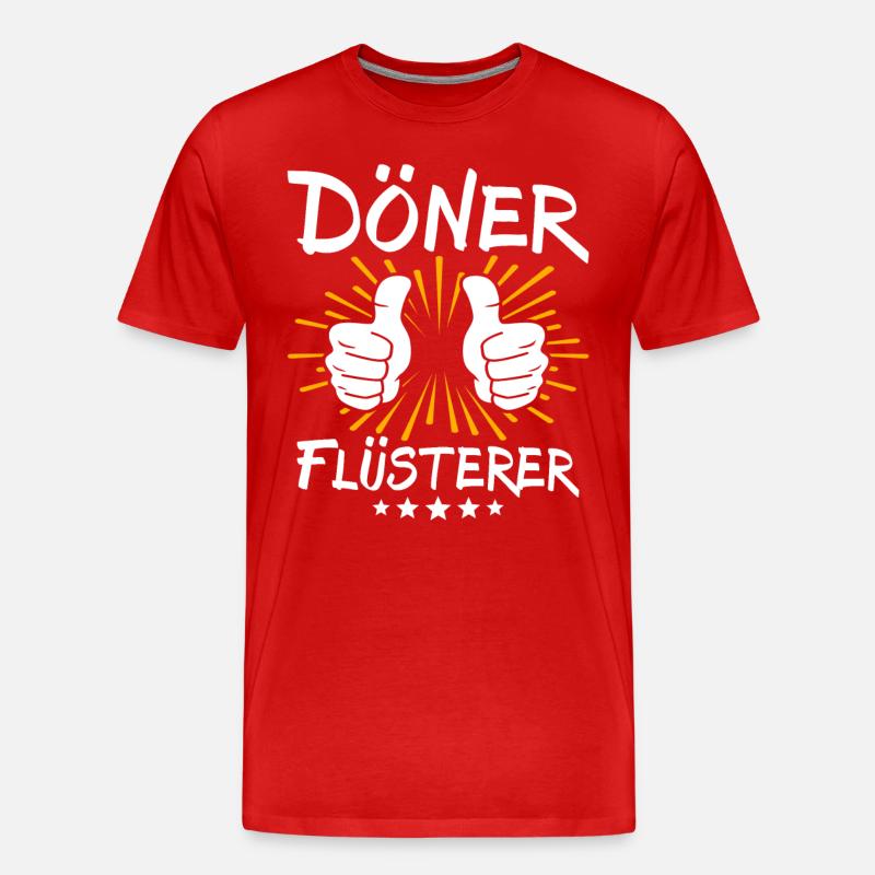 Döner Spruch - Männer Premium Bio T-Shirt - Rot