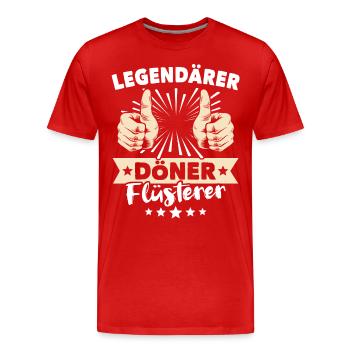Döner Sprüche - Männer Premium Bio T-Shirt - Rot - Vorne - Damien (186cm)