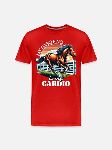 Cheval Paso Fino - T-shirt bio Premium Homme - rouge