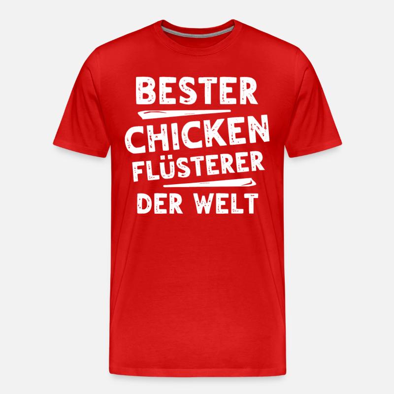 Chicken - Männer Premium Bio T-Shirt - Rot