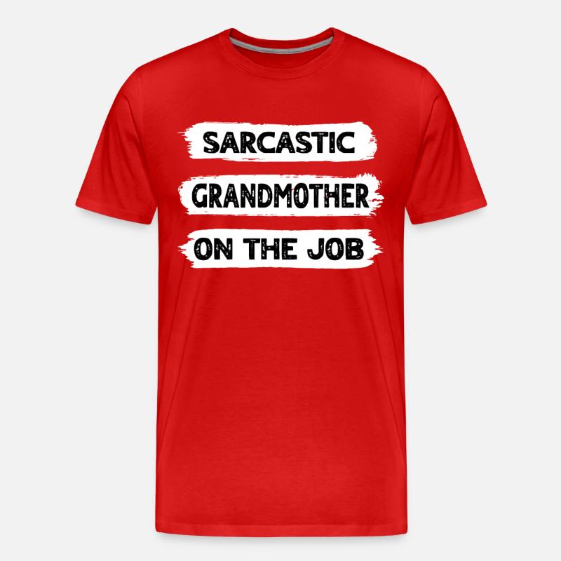 Sarkasmus Grossmutter - Männer Premium Bio T-Shirt - Rot