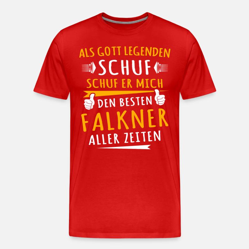 Falkner - Männer Premium Bio T-Shirt - Rot