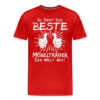 Meilleur transporteur de meubles - T-shirt bio Premium Homme - rouge - Devant - Damien (186cm)