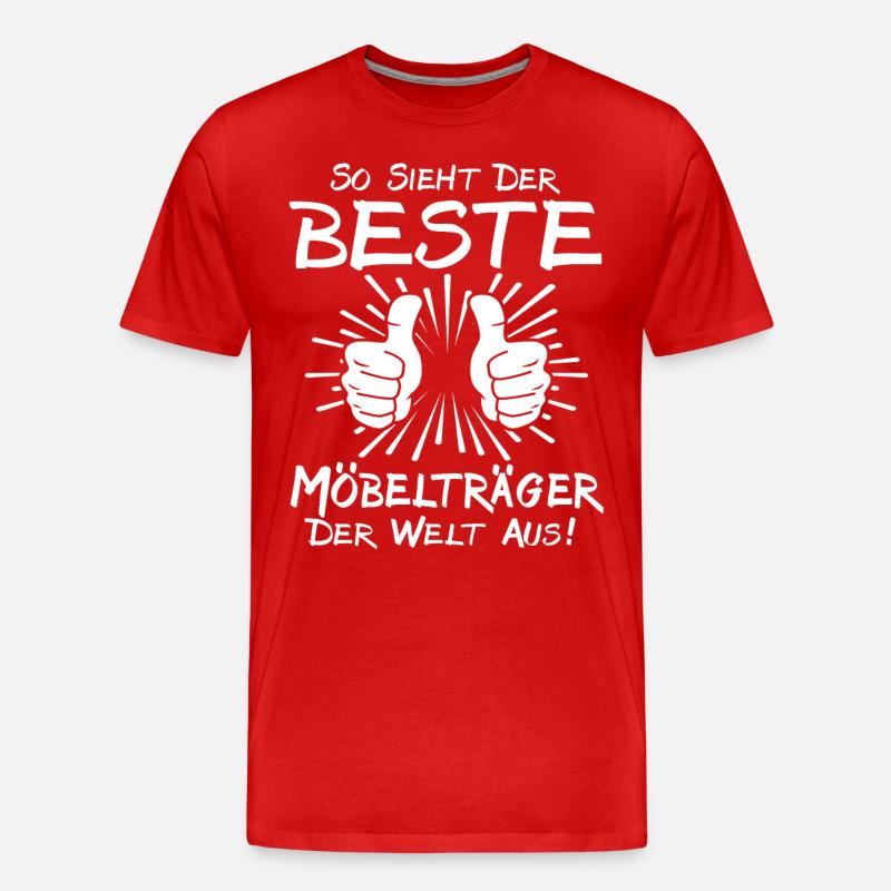 Bester Möbelträger - Männer Premium Bio T-Shirt - Rot