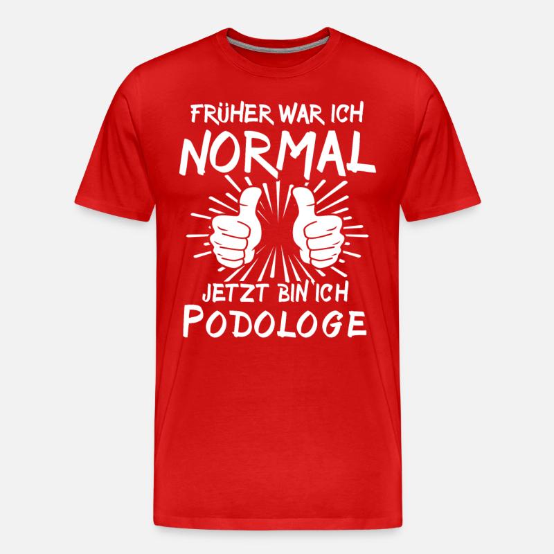Podologe - Männer Premium Bio T-Shirt - Rot