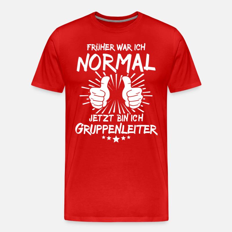 Gruppenleiter - Männer Premium Bio T-Shirt - Rot