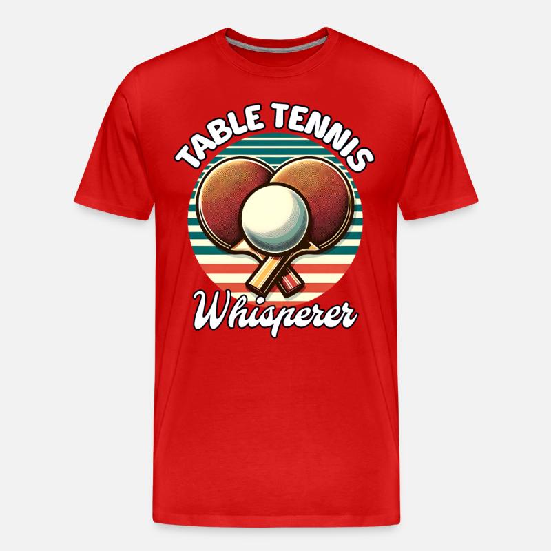 Table Tennis Whisperer - Männer Premium Bio T-Shirt - Rot