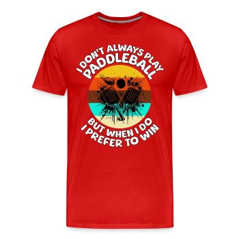 Dictons de paddleball - T-shirt bio Premium Homme - rouge - Devant - Damien (186cm)