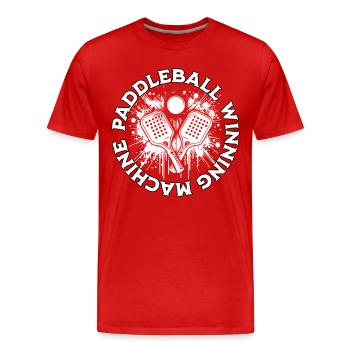 Paddleball Gewinner - Männer Premium Bio T-Shirt - Rot - Vorne - Damien (186cm)