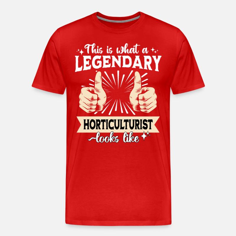 Legendärer Gartenbauer - Männer Premium Bio T-Shirt - Rot