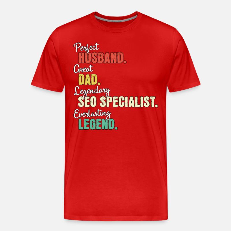SEO Manager Papa - Männer Premium Bio T-Shirt - Rot
