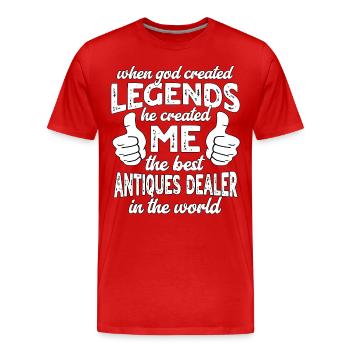 Best Antique Dealer Legend - Men's Premium Organic T-Shirt - red - Front - Damien (186cm)