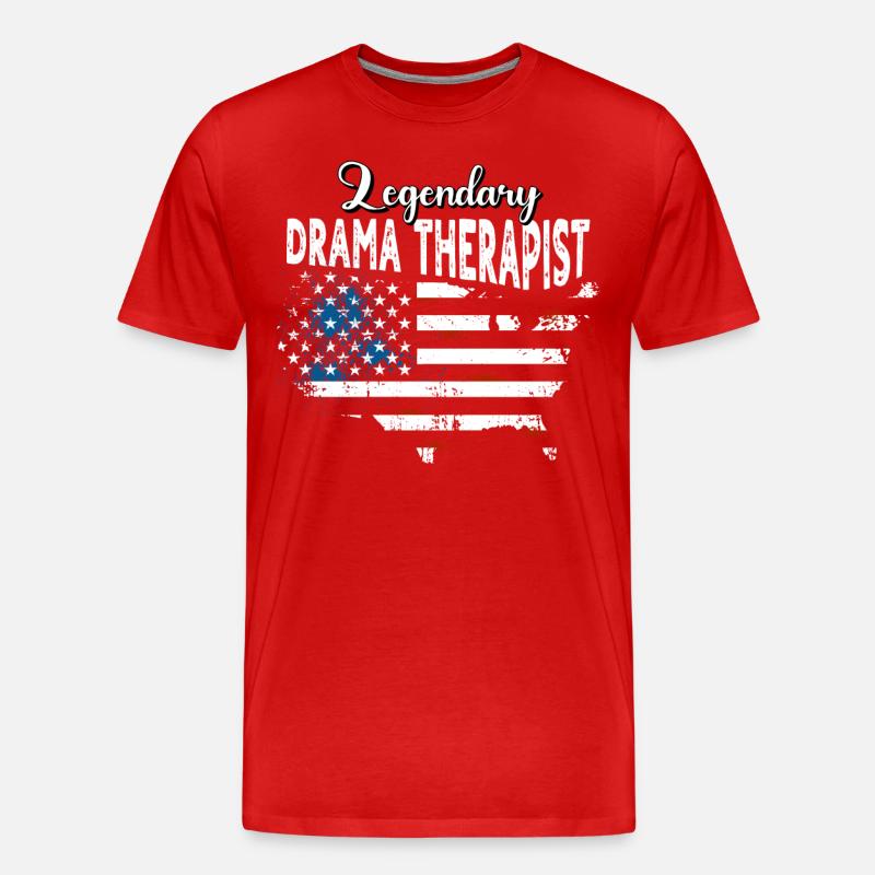 Dramatherapeut US - Männer Premium Bio T-Shirt - Rot