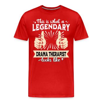 Thérapeute dramatique légendaire - T-shirt bio Premium Homme - rouge - Devant - Damien (186cm)
