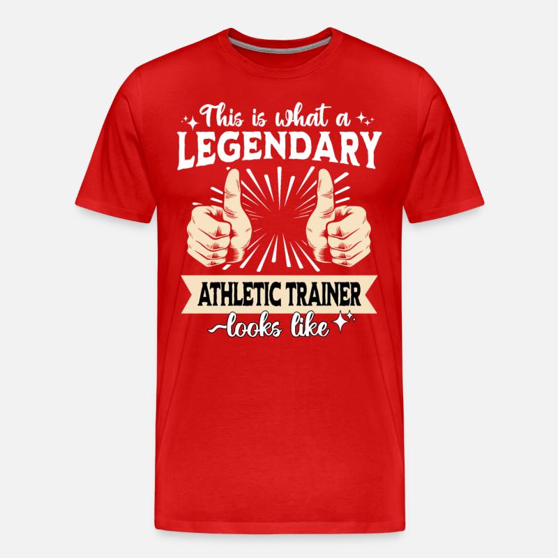 Legendärer Athletiktrainer - Männer Premium Bio T-Shirt - Rot