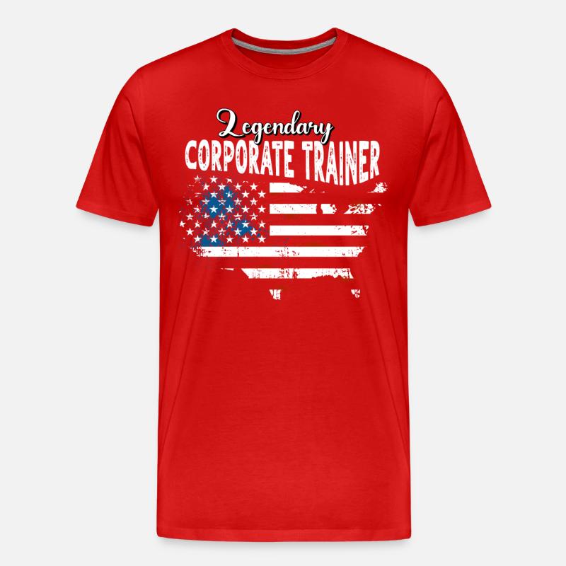Mitarbeitercoach US - Männer Premium Bio T-Shirt - Rot