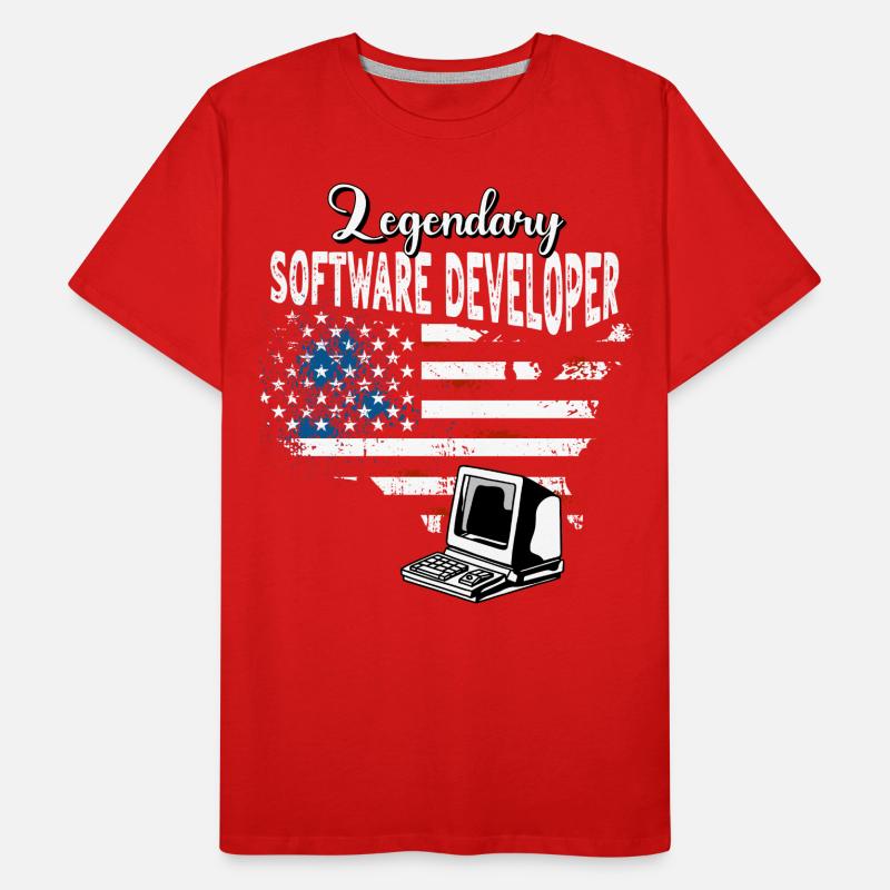 Software Developer US Men's Premium Organic T-Shirt