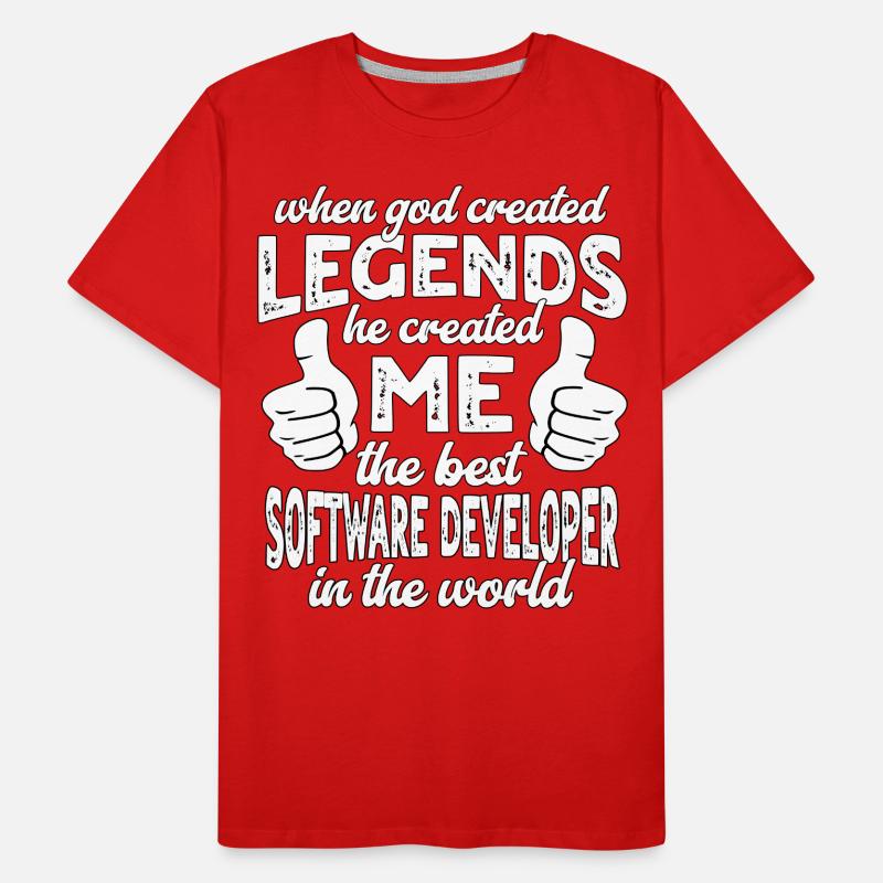 Best Software Developer Legend Men's Premium Organic T-Shirt