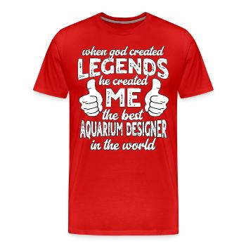 Meilleur concepteur d’aquarium Legend - T-shirt bio Premium Homme - rouge - Devant - Damien (186cm)