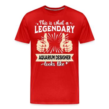 Concepteur d’aquarium légendaire - T-shirt bio Premium Homme - rouge - Devant - Damien (186cm)