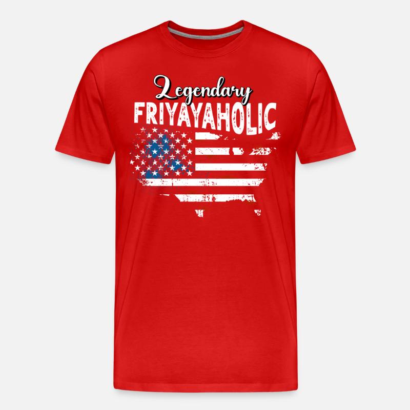 Friyayaholic US - Männer Premium Bio T-Shirt - Rot