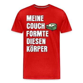 Speak Couch Body - Men's Premium Organic T-Shirt - red - Front - Damien (186cm)