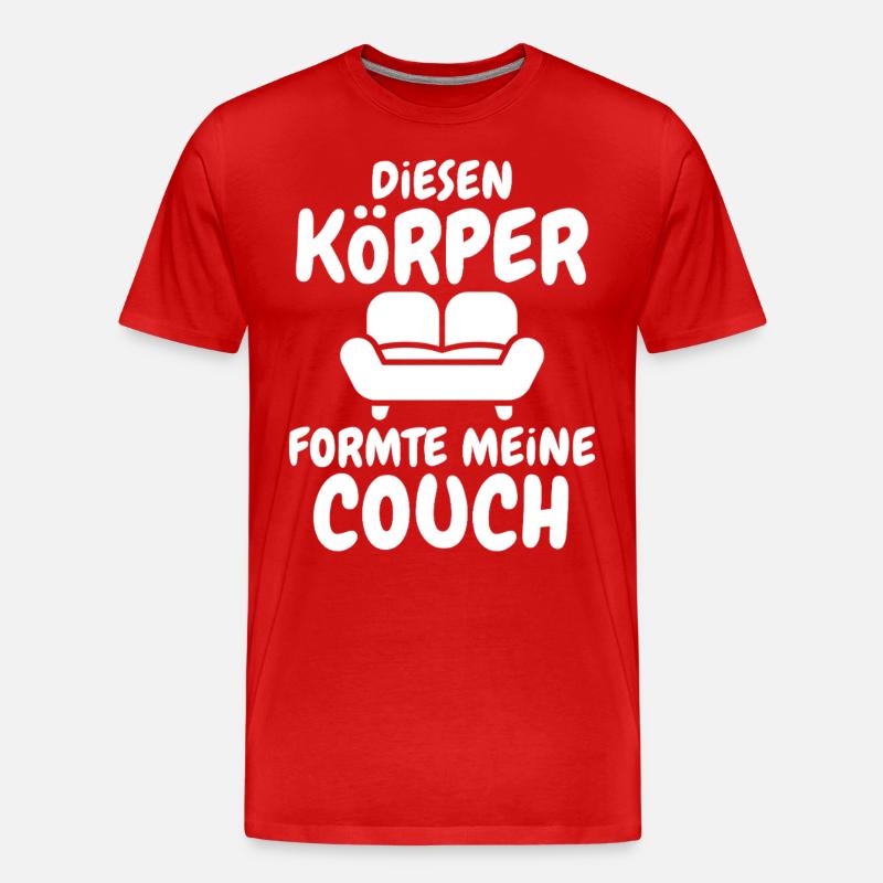 Couch Formte Körper - Männer Premium Bio T-Shirt - Rot