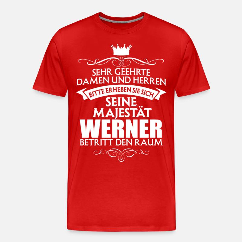 WERNER - Männer Premium Bio T-Shirt - Rot