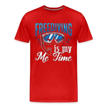 Apnée Apnée Apnée Cadeau de plongée en apnée - T-shirt bio Premium Homme - rouge - Devant - Damien (186cm)