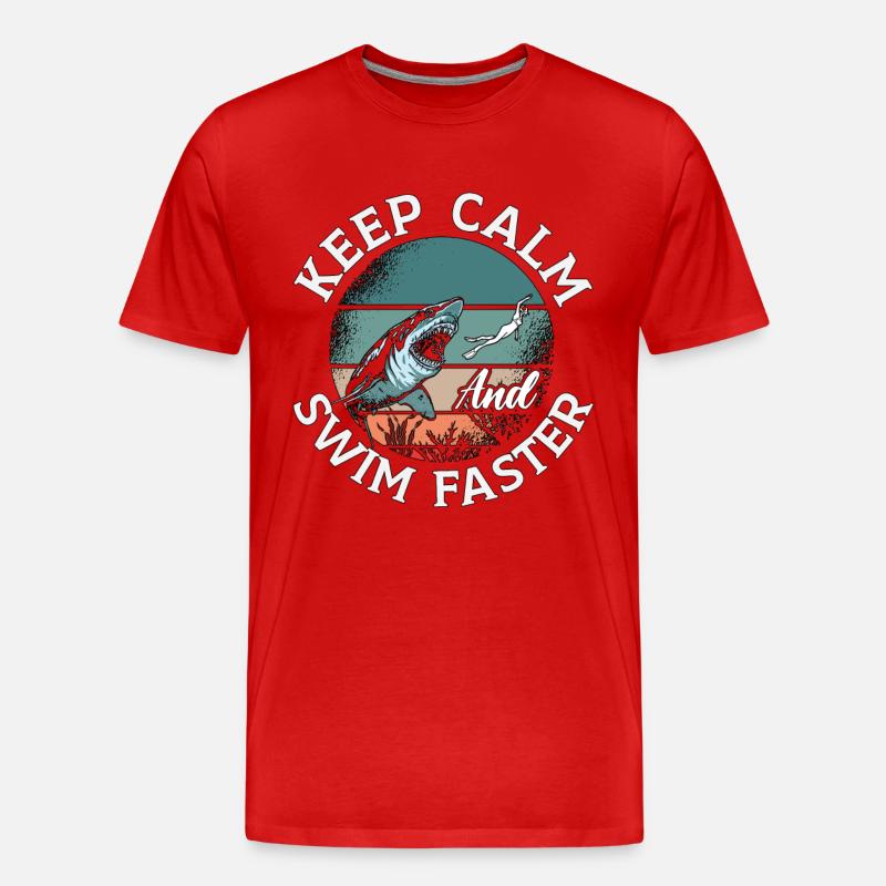 Freitaucher Freitauchen Apnoe Tauchen Geschenk - Männer Premium Bio T-Shirt - Rot