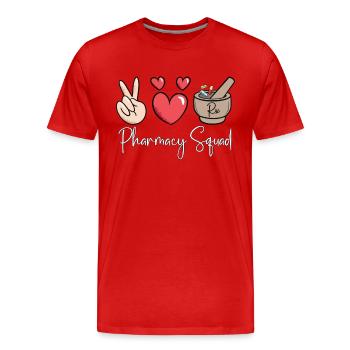 Technicien en pharmacie Cadeau de technicien en pharmacie - T-shirt bio Premium Homme - rouge - Devant - Damien (186cm)