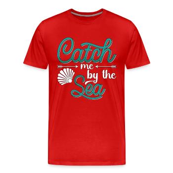Apnéiste Apnée Plongée Cadeau d’apnée - T-shirt bio Premium Homme - rouge - Devant - Damien (186cm)