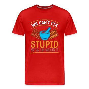 Technicien en pharmacie Technicien en pharmacie Cadeau - T-shirt bio Premium Homme - rouge - Devant - Damien (186cm)