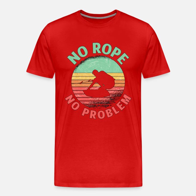 Wakeboard Wake Wakeboarding Wakeboarder Geschenk - Männer Premium Bio T-Shirt - Rot