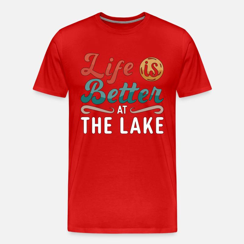 Wakeboarding Wakeboarder Wakeboard Wake Geschenk - Männer Premium Bio T-Shirt - Rot