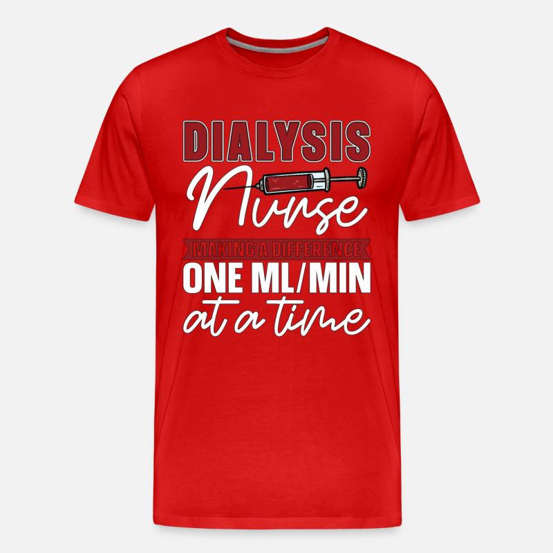 Dialyse Dialysetechniker Nephrologie Geschenk - Männer Premium Bio T-Shirt - Rot