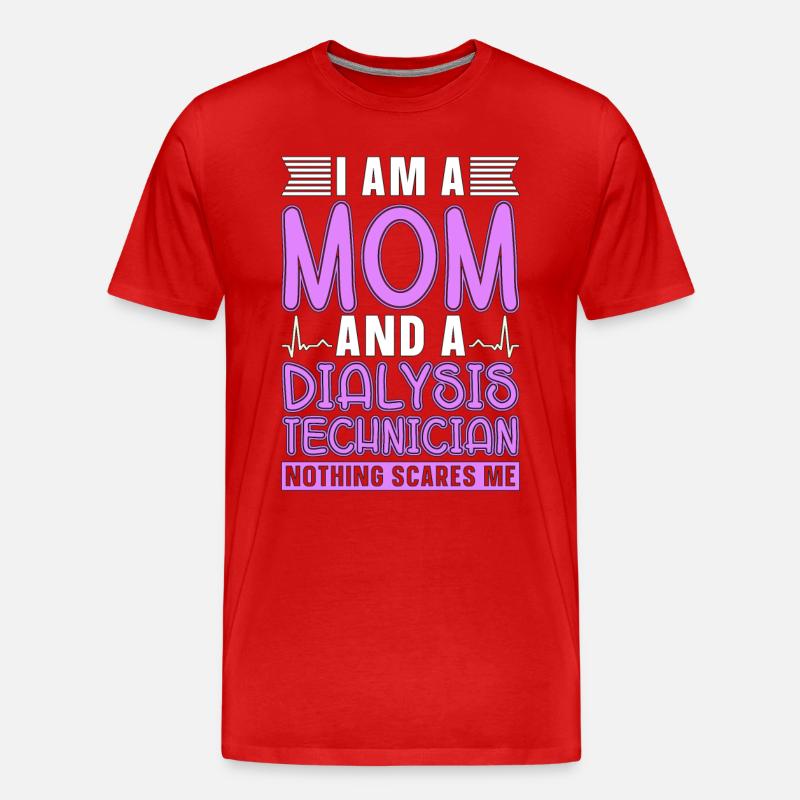 Dialysetechniker Dialyse Nephrologie Geschenk - Männer Premium Bio T-Shirt - Rot