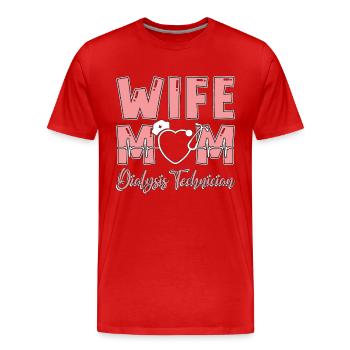 Technicien en dialyse Néphrologie Dialyse Cadeau - T-shirt bio Premium Homme - rouge - Devant - Damien (186cm)